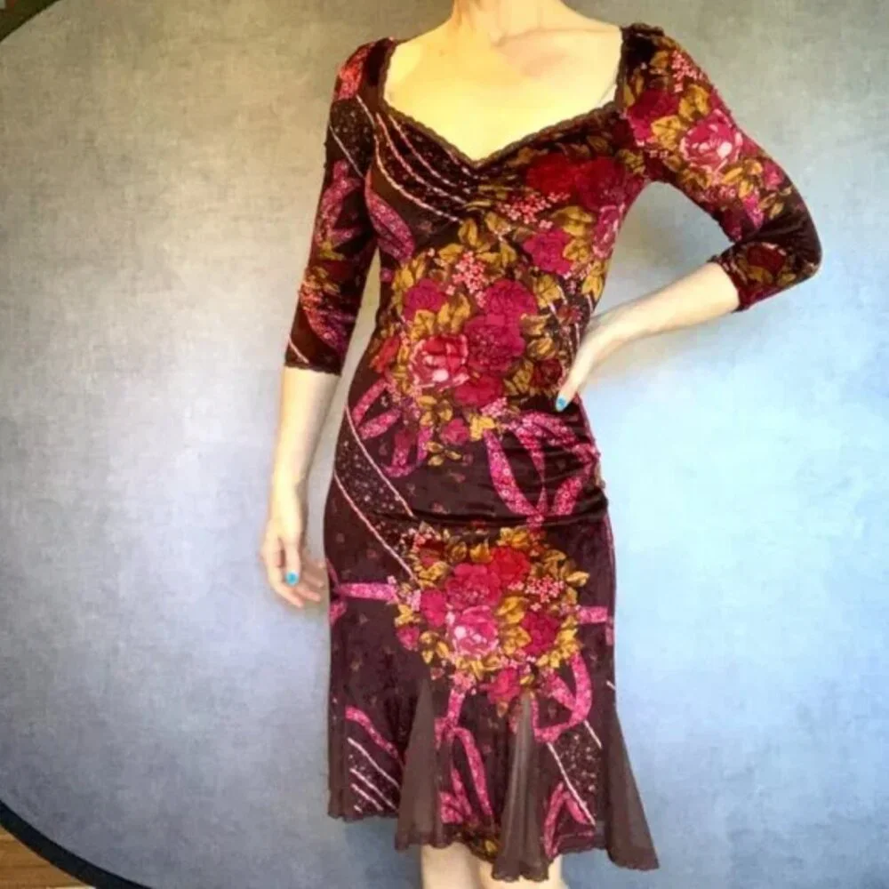 Vintage Betsey Johnson Size Small, Rare find, soft and stretchy crushed velvet - Picture 11 of 11